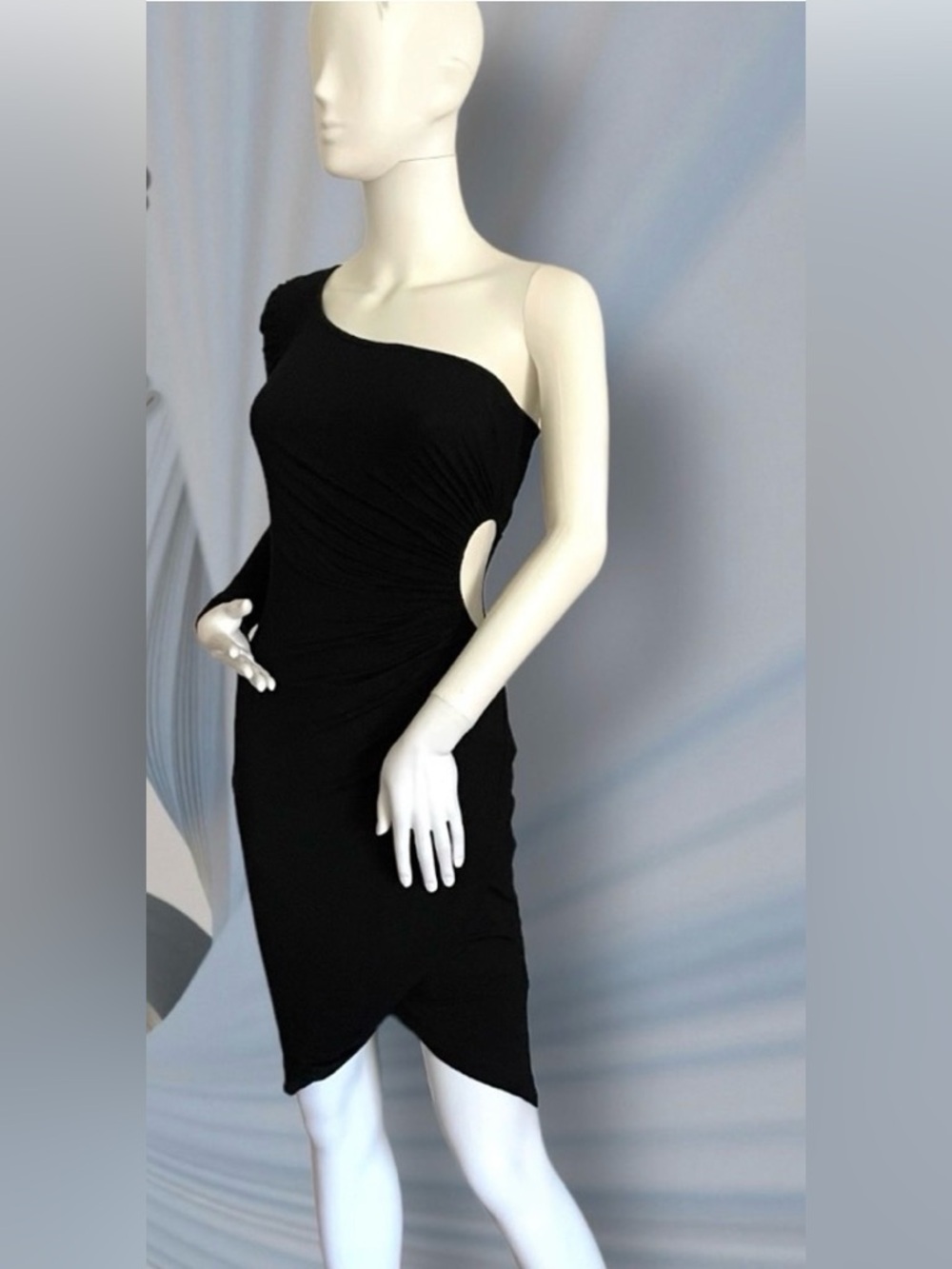 Bebe Kardashian One Shoulder Body Con Cocktail Dress Size small